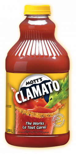 Mott's Clamato botttle the works